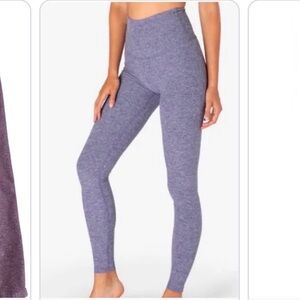 Beyond Yoga Heathered Lavender High-Waist Leggings
